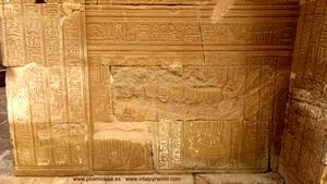 Jerogl&iacute;fico muro Kom Ombo