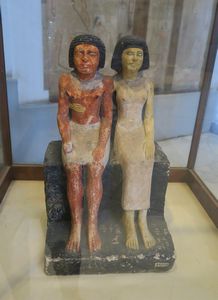 Pareja Estatua Egipto Museo del El Cairo