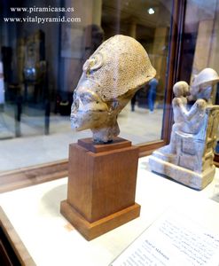 Estatua cabeza Fara&oacute;n Alabastro Museo del El Cairo