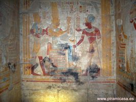 Isis, Maat y Horus instruyen al Sacerdote