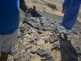 Mineral de Hierro en el desierto Negro