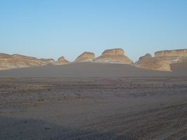 Amanecer paisaje desierto Blanco