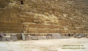 Bloques de granito Guiza  pir&aacute;mides de  Egipto