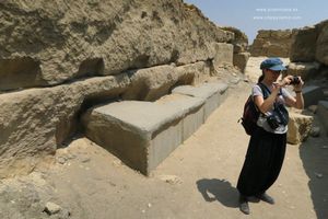 templete de Menkaura pir&aacute;mides de  Egipto