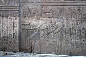 Grabado energ&iacute;a alimentos en Kom Ombo