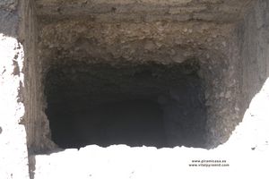 Huecos de ascensor en el Rameseum Egipto