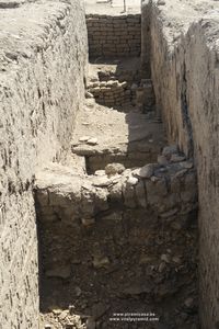 Sector de acceso a subterr&aacute;neos en el Rameseum Egipto