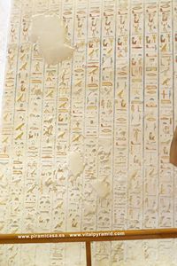 Jerogl&iacute;ficos  cripta del Valle de los Reyea