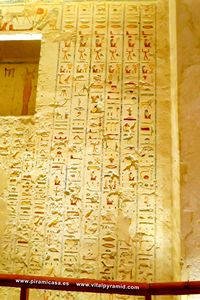 Jerogl&iacute;ficos  cripta del Valle de los Reyea