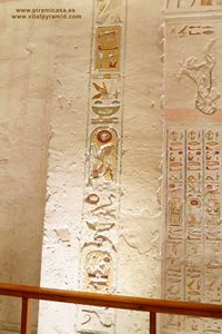 Jerogl&iacute;ficos  cripta del Valle de los Reyea