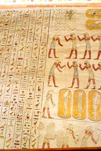 Jerogl&iacute;ficos  cripta del Valle de los Reyea