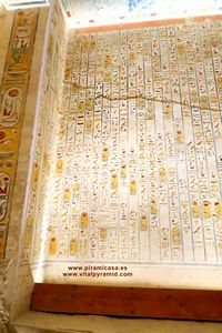 Jerogl&iacute;ficos  cripta del Valle de los Reyea